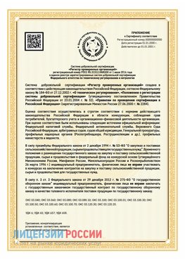 Приложение к сертификату для ИП Маркс Сертификат СТО 03.080.02033720.1-2020